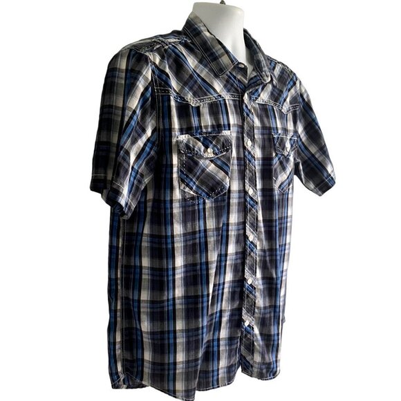 Machine Custom Co. Short Sleeve Button Down Shirt Men's XL - Picture 3 of 10